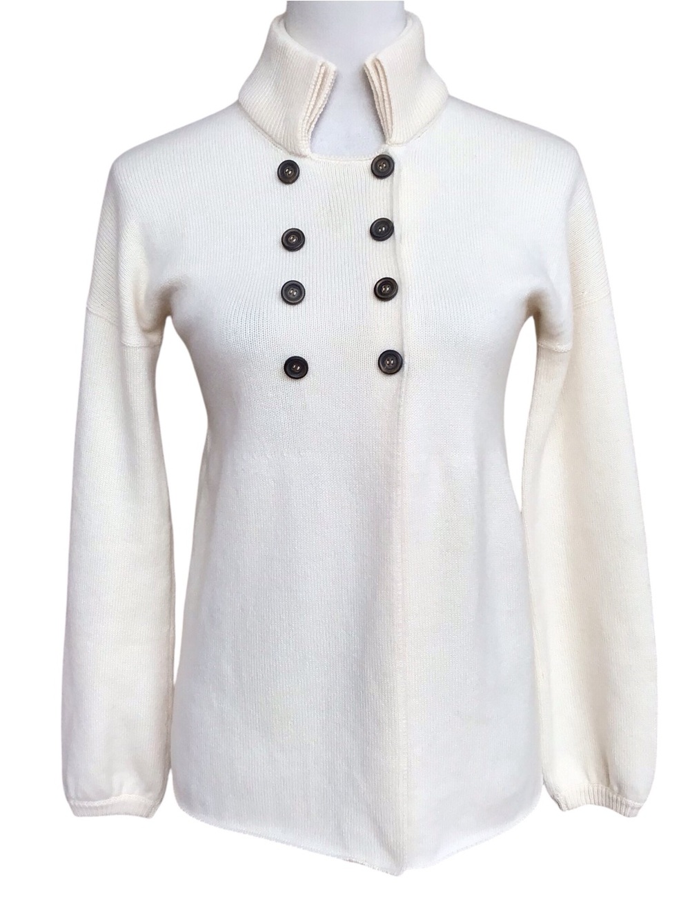 Brunello Cucinelli 100% Cashmere Sweater in Cream